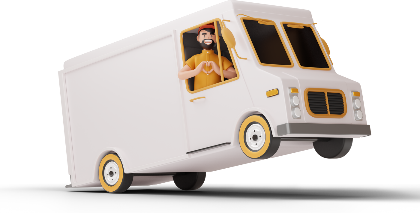 Delivery Man with Truck